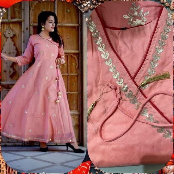 Women Anarkali Kurta Bollywood Style Kurti Partywear - Picture 1 of 1